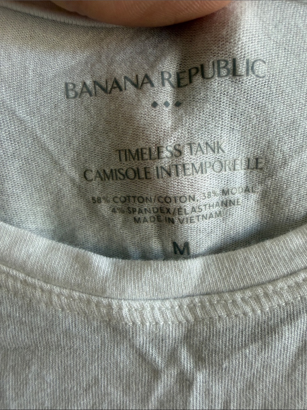 Bundle of 3 Banana Republic Factory timeless tanks navy, white, and black—medium - Picture 3 of 7